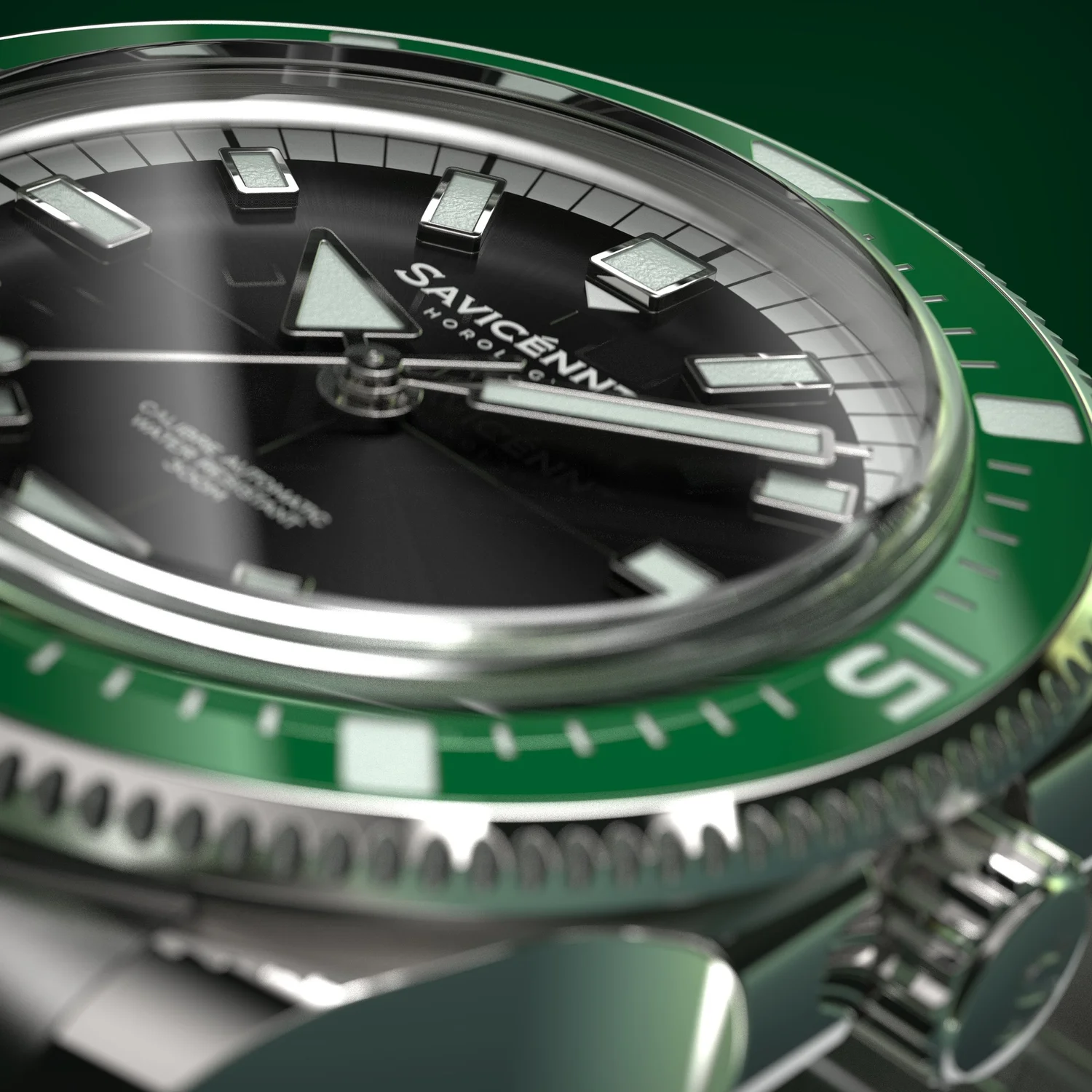 SAVICÉNNTI CETUS DIVER green metal bracelet side product image