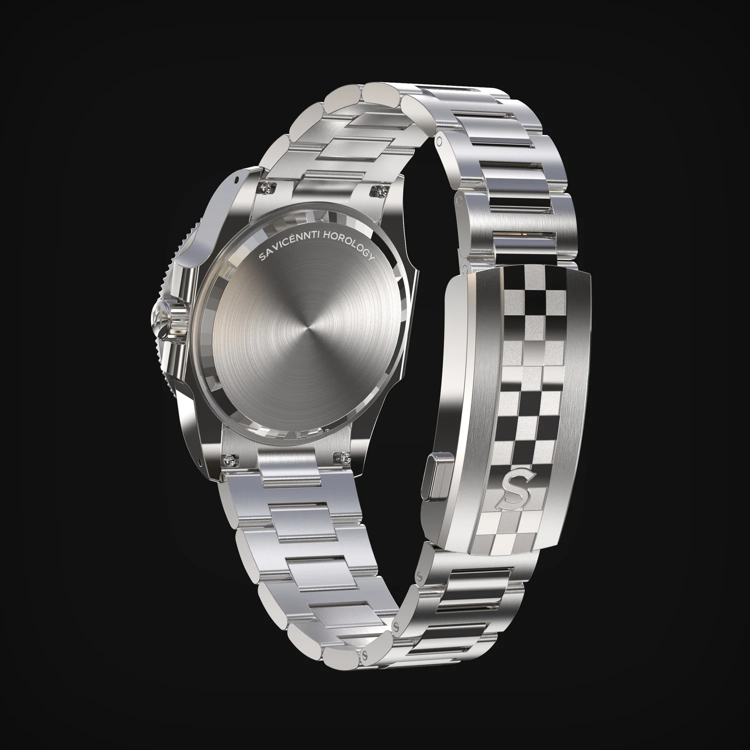 SAVICÉNNTI CETUS DIVER black metal bracelet close-up product image