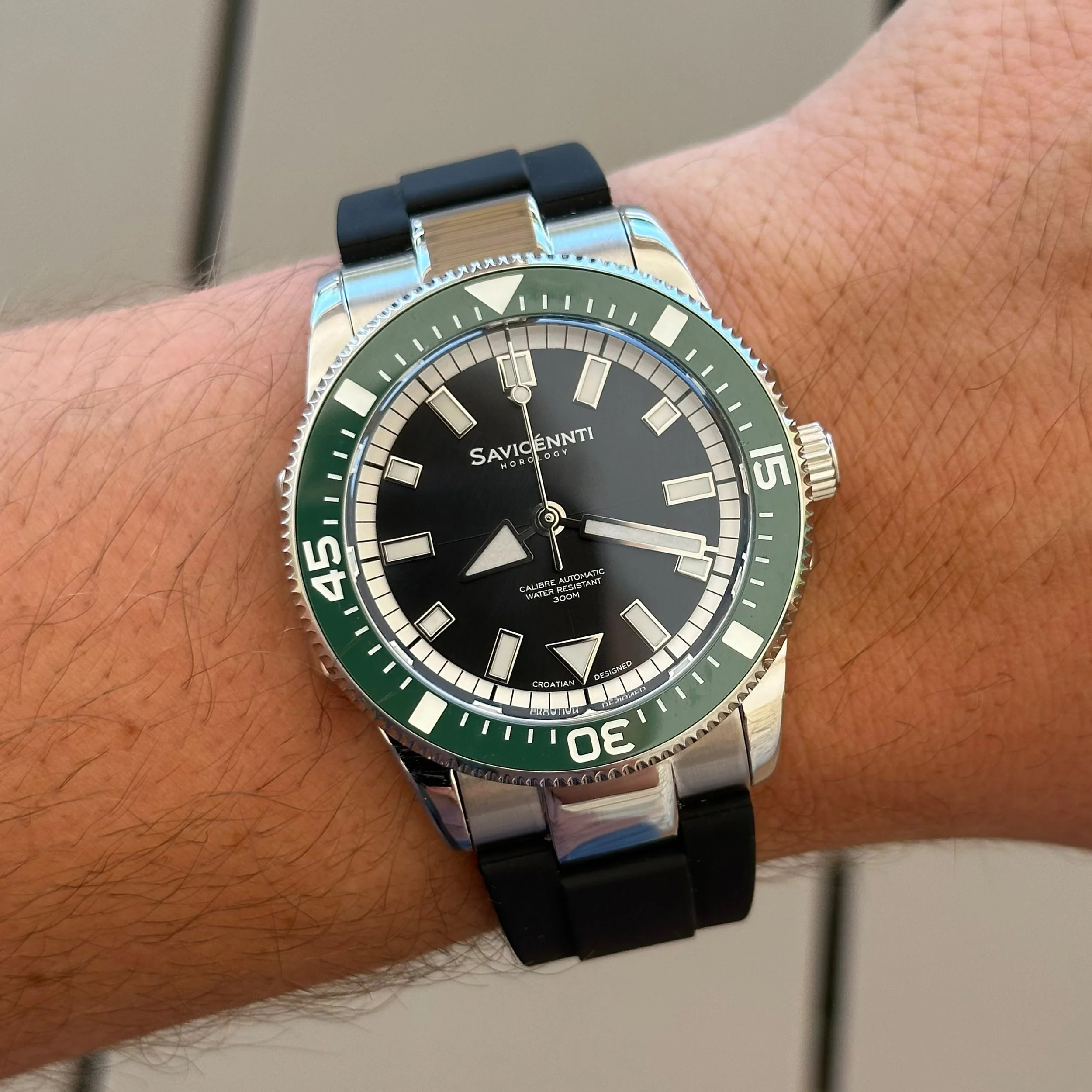 SAVICÉNNTI CETUS DIVER green rubber strap product image