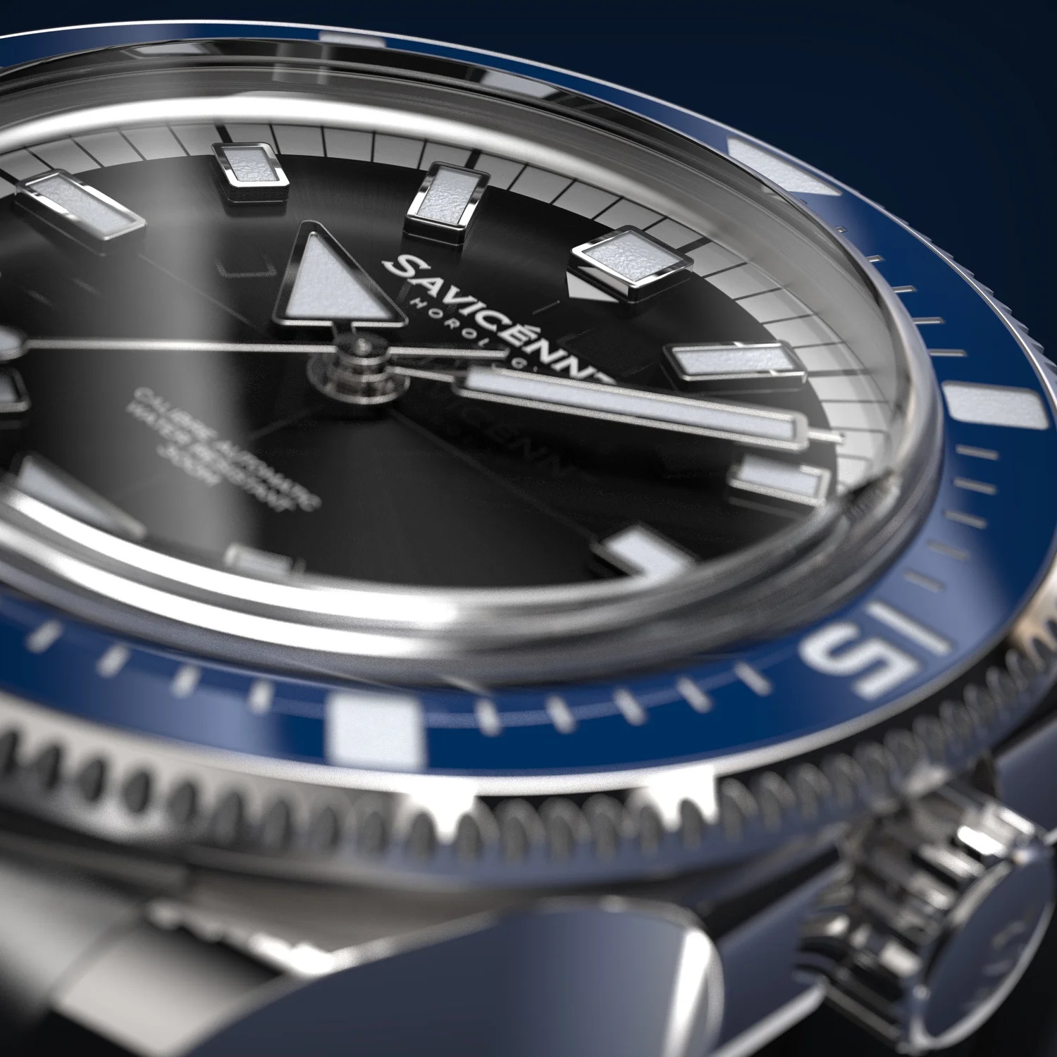 SAVICÉNNTI CETUS DIVER blue rubber strap detail product image