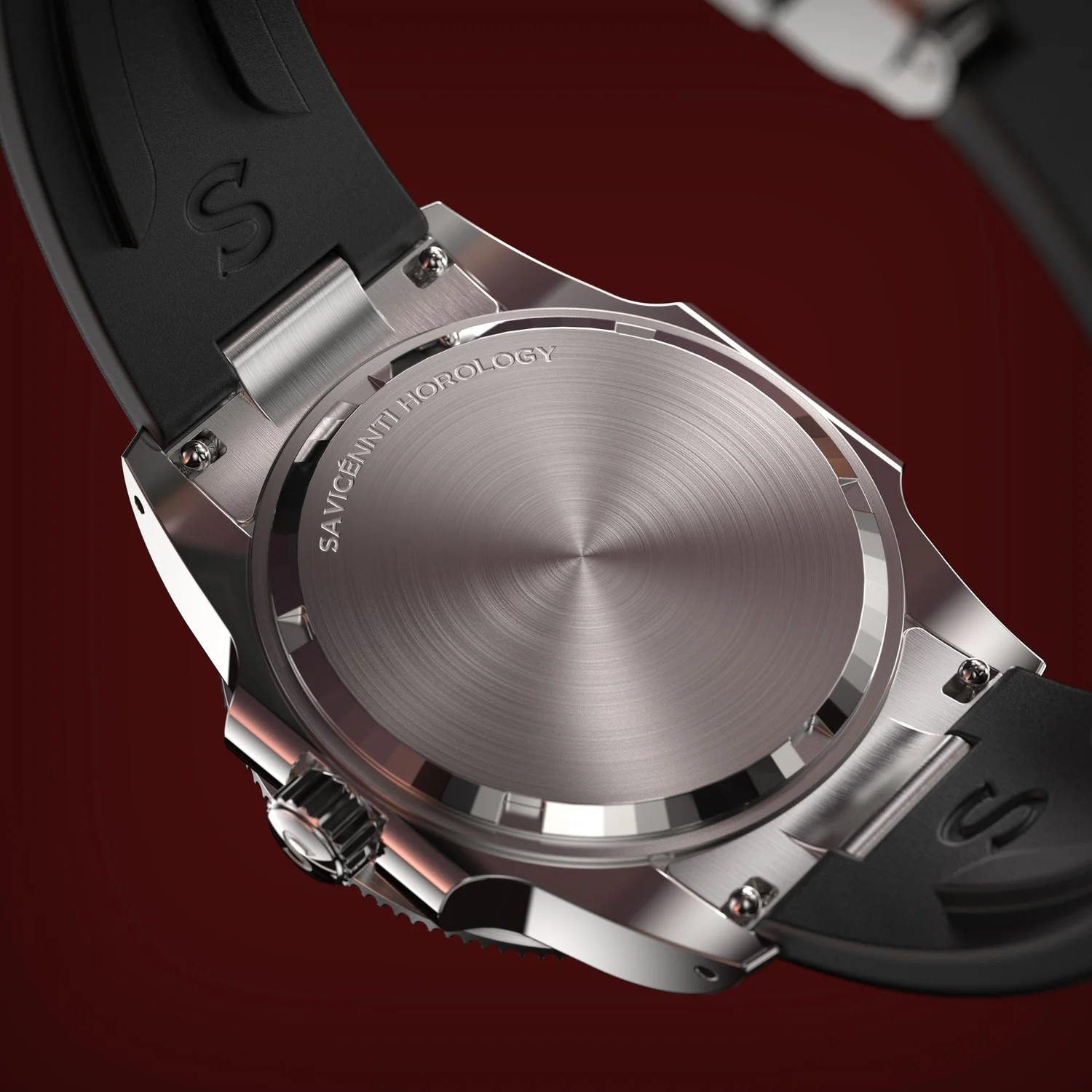 SAVICÉNNTI CETUS DIVER red rubber strap side product image