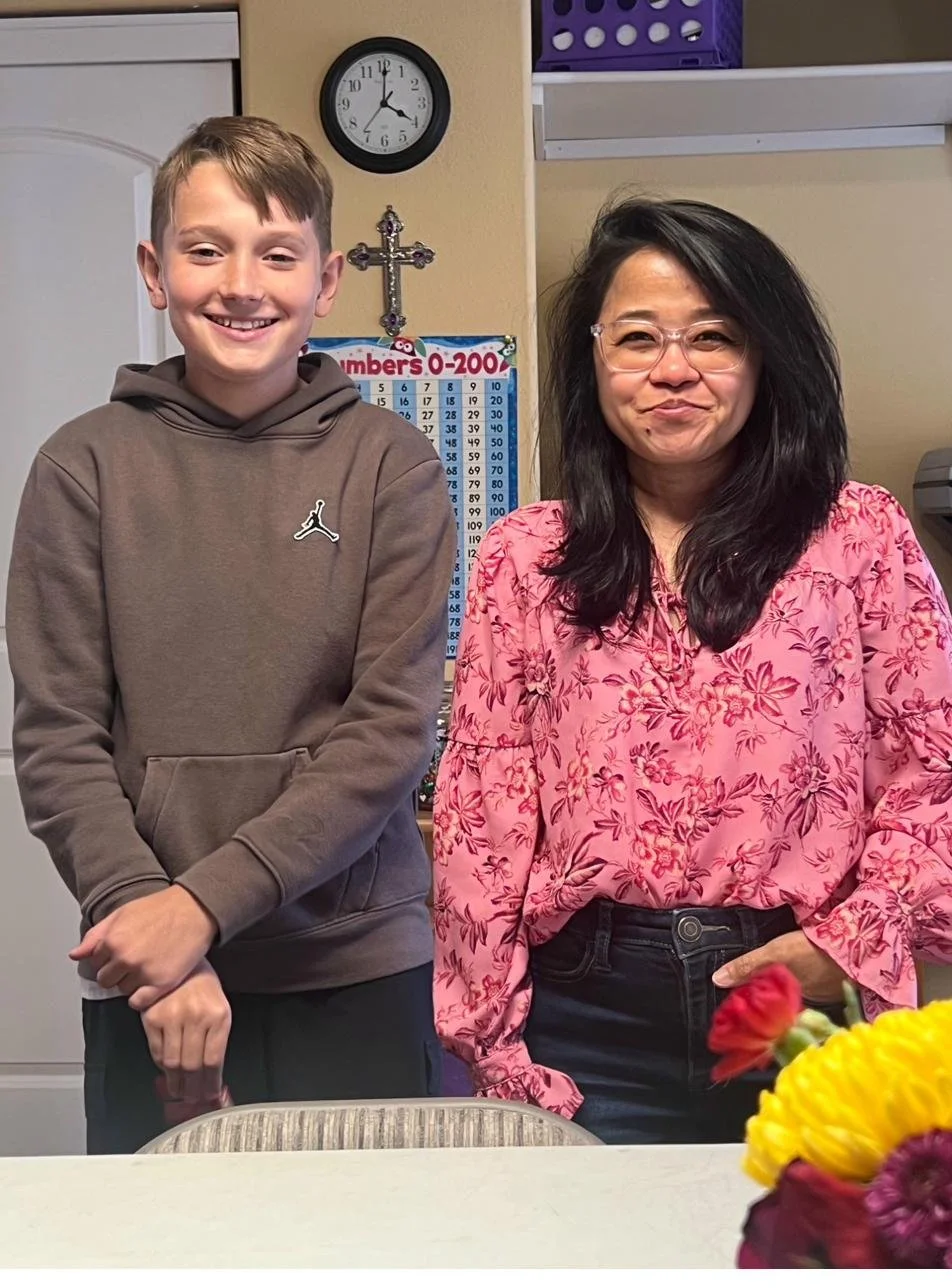 Student and tutor together