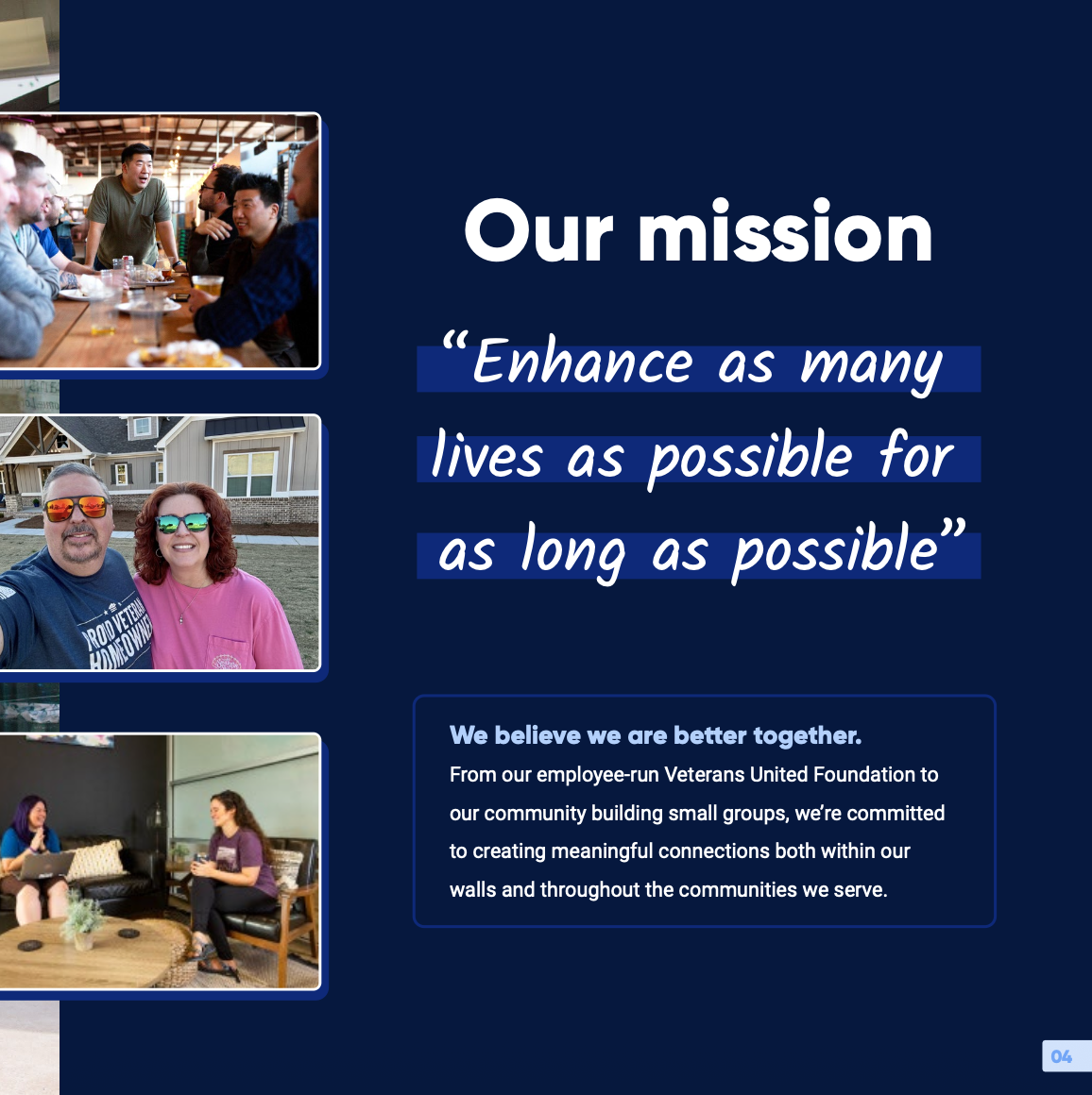 Our Mission spread