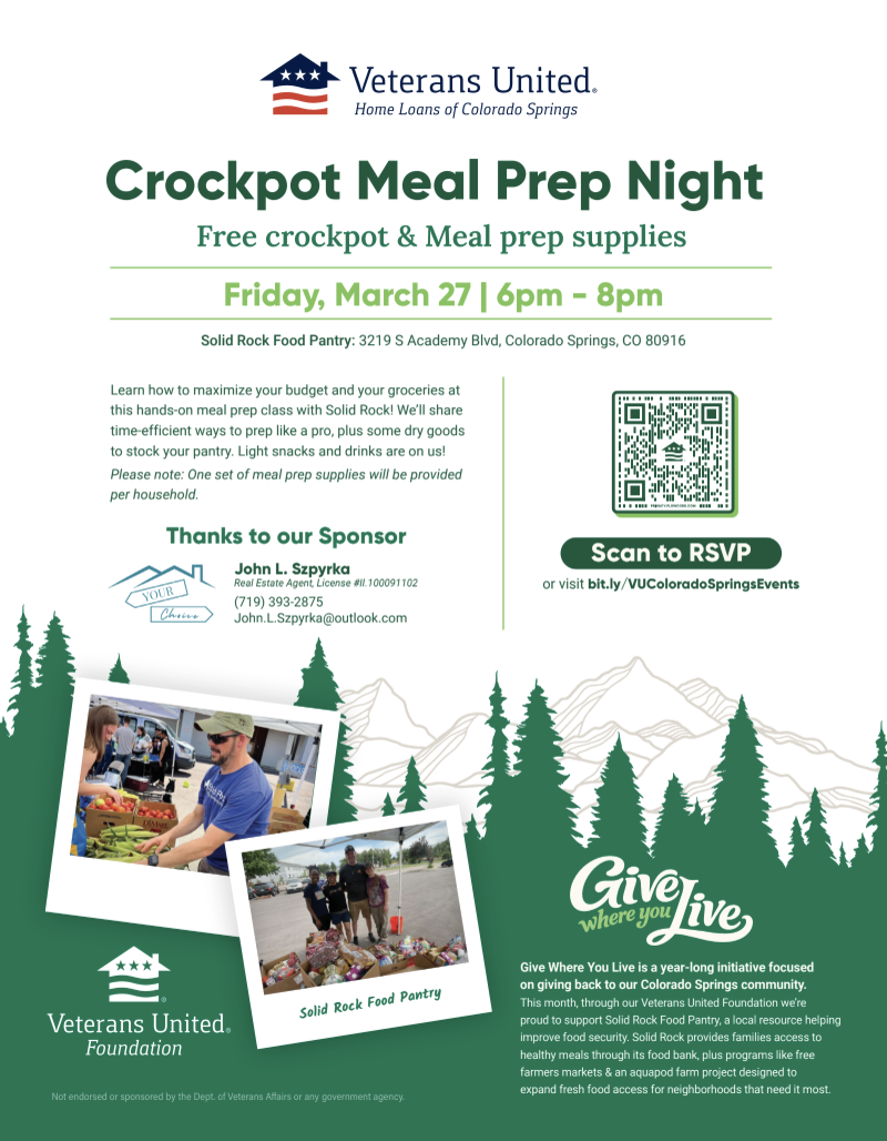 Crockpot meal prep community event