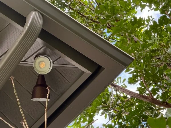 Soffit and fascia installation on home exterior