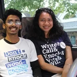 Swing Left volunteers on their way to canvass in Bensalem, PA