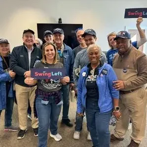 Swing Left volunteers working to re-elect Rep. Don Davis in NC