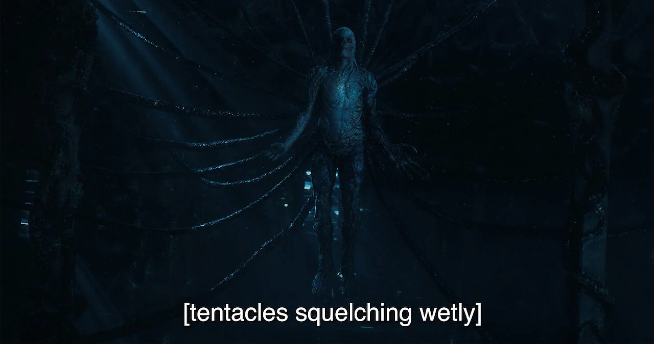 Stranger Things 4 audio-description caption