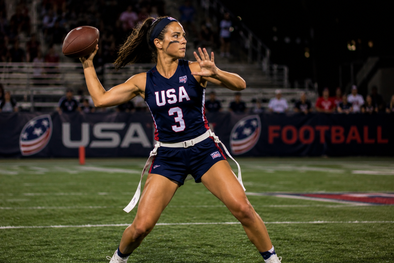 Flag football player