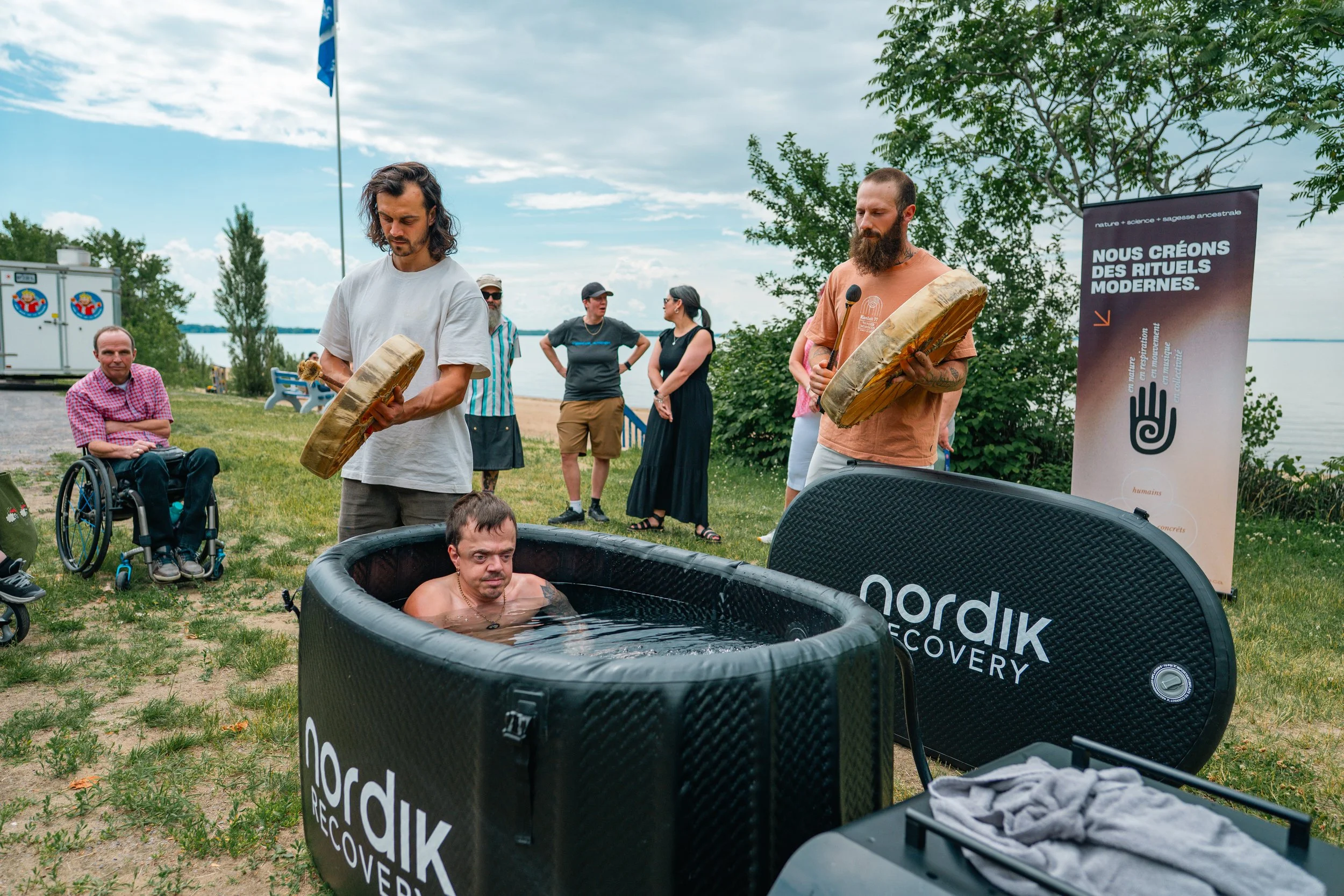 Immersion collective dans le froid