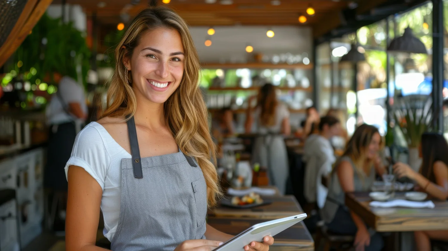 Restaurant owner, back in the room