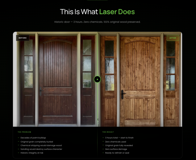 ALR — Historic door, 3 hours, zero chemicals, 100% original wood preserved | GRAVITY Growth