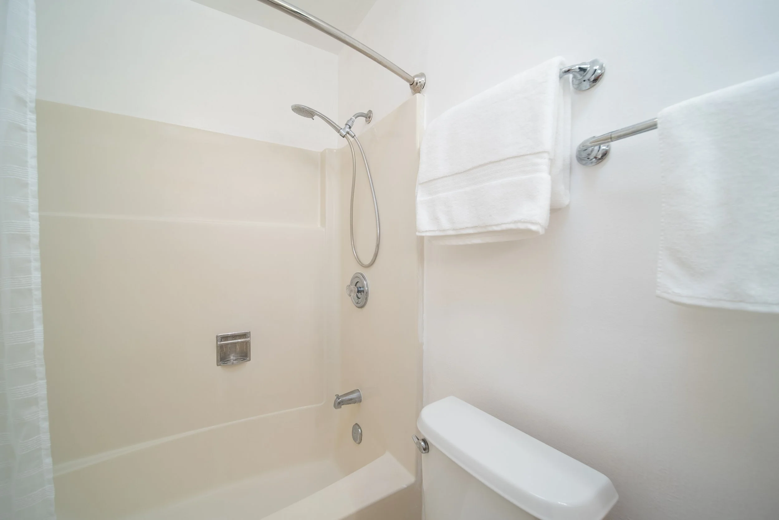 Bathroom with shower and tub combination