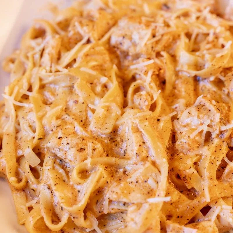 Cajun Chicken Alfredo dinner from Walt’s Other Pub in Lafayette, Indiana