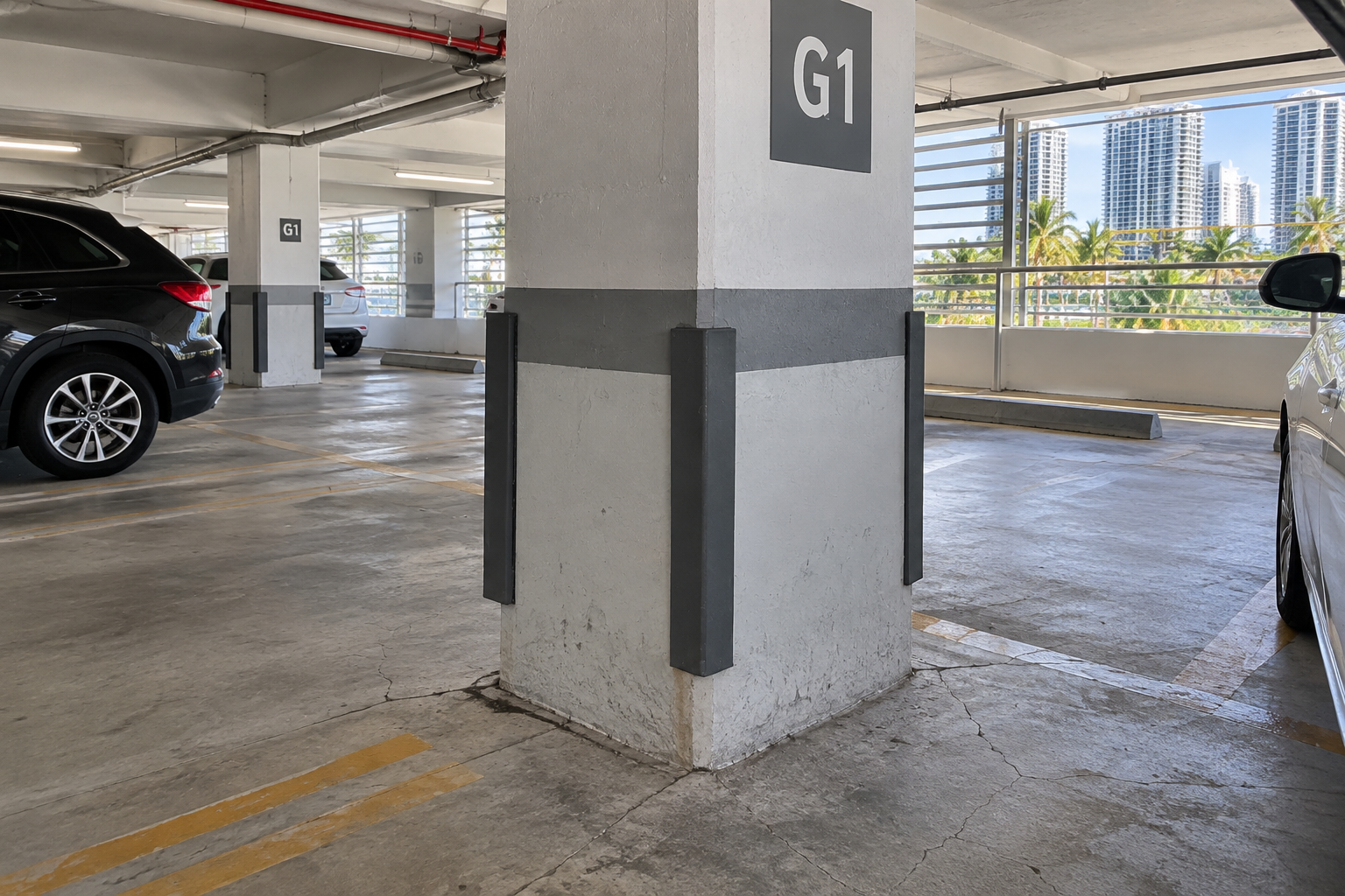 Garage Column and Slab Interface Diagram