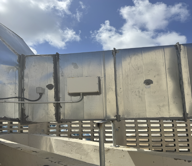 Rooftop Ductwork and Rigid Support Frame