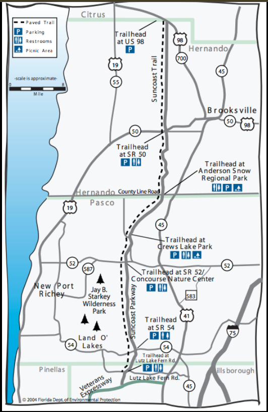 Suncoast Trail map