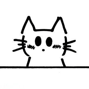 Small illustration of Coca the Contrast Cat wearing blush