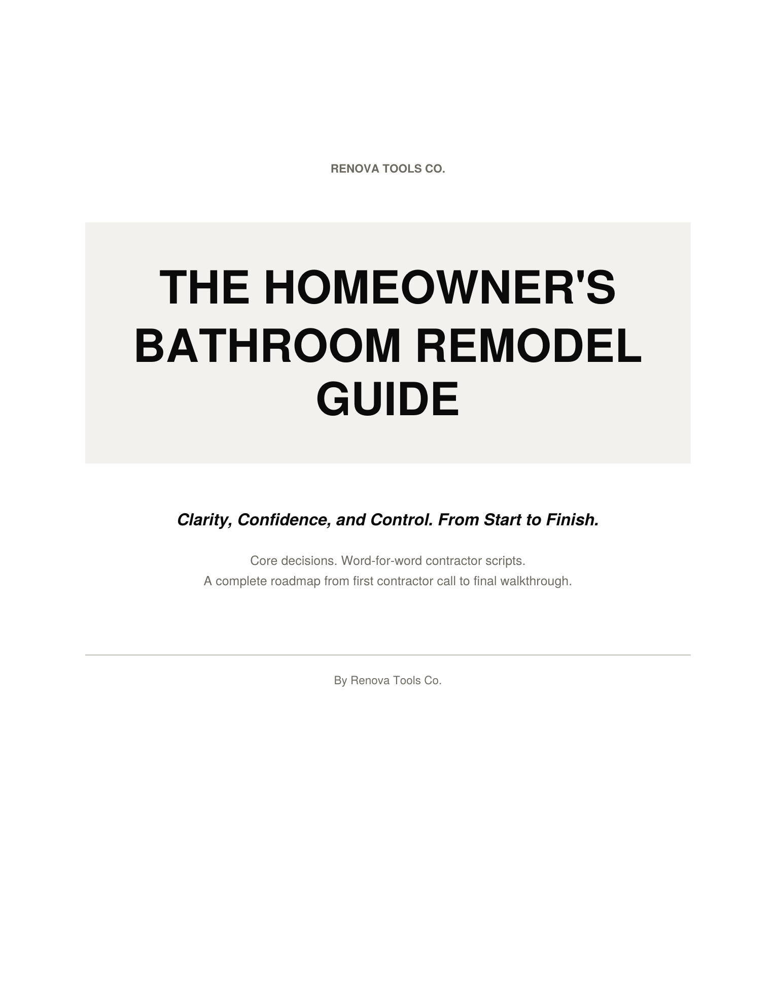 Bathroom Remodel Guide