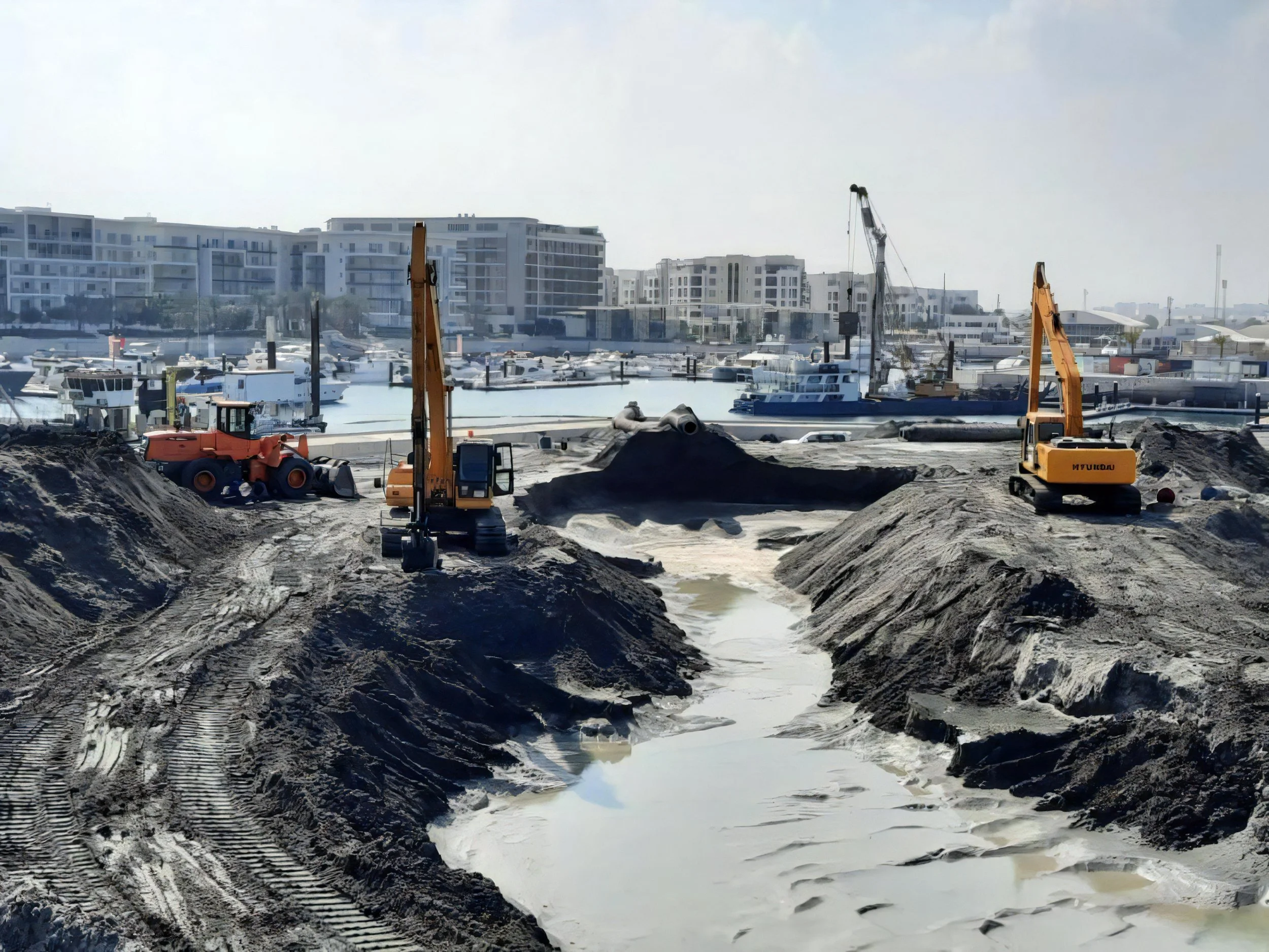 Dredging and reclamation works