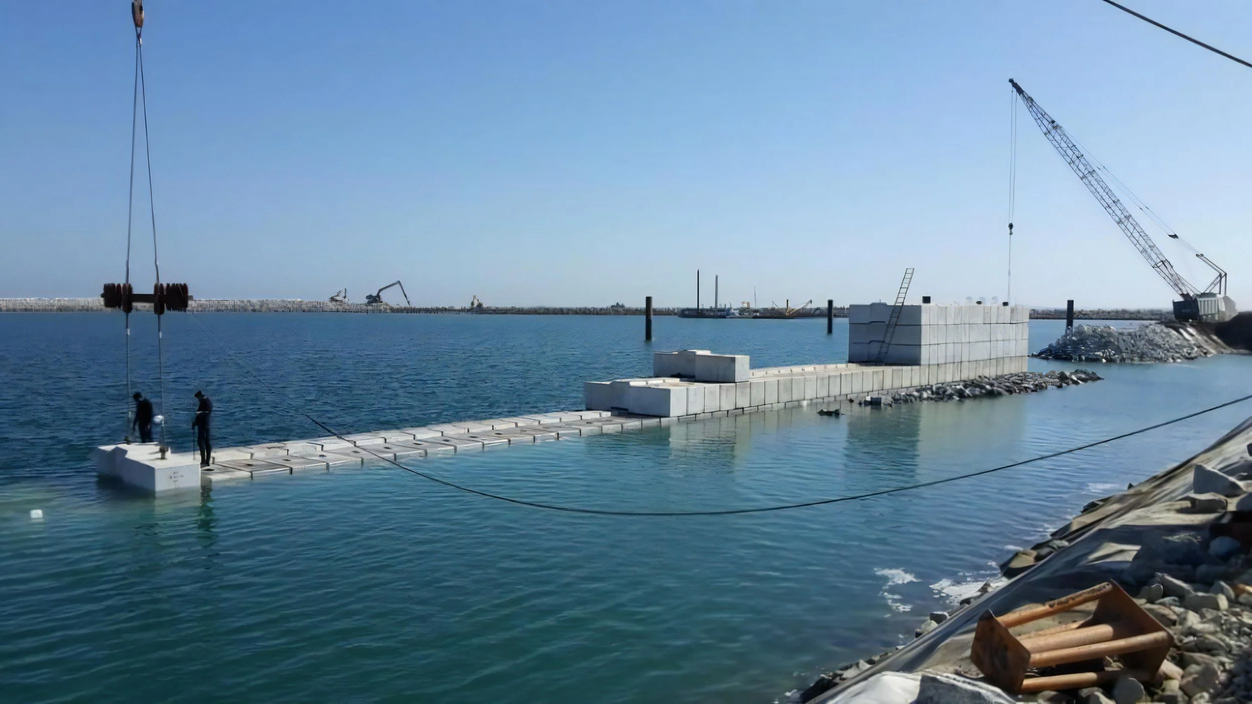 Harbour construction works