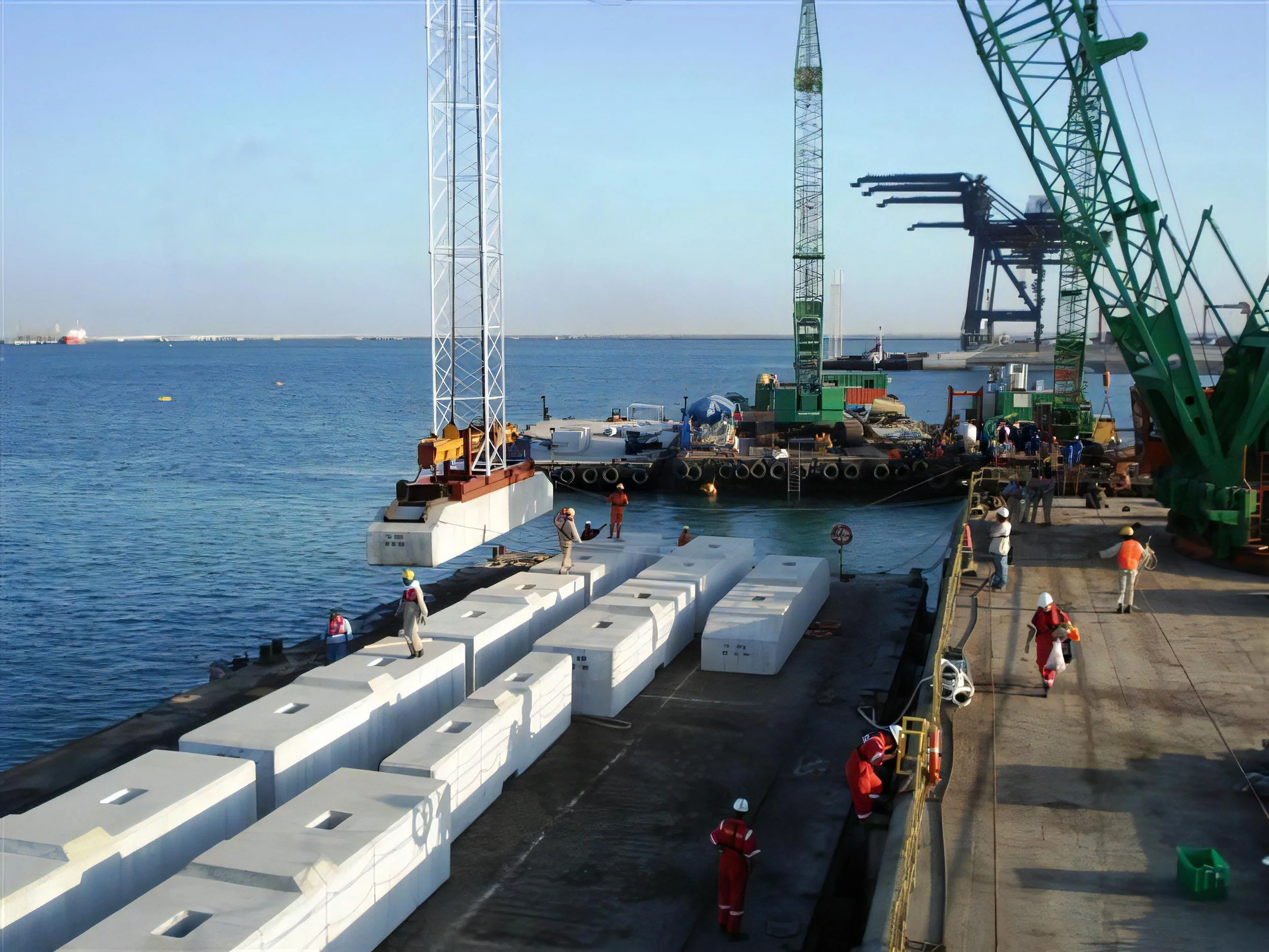 Masirah Marine harbour construction operations