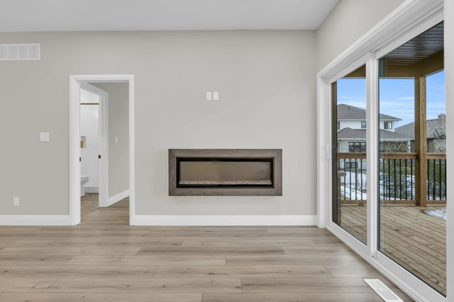Unit 18 Fireplace & covered porch