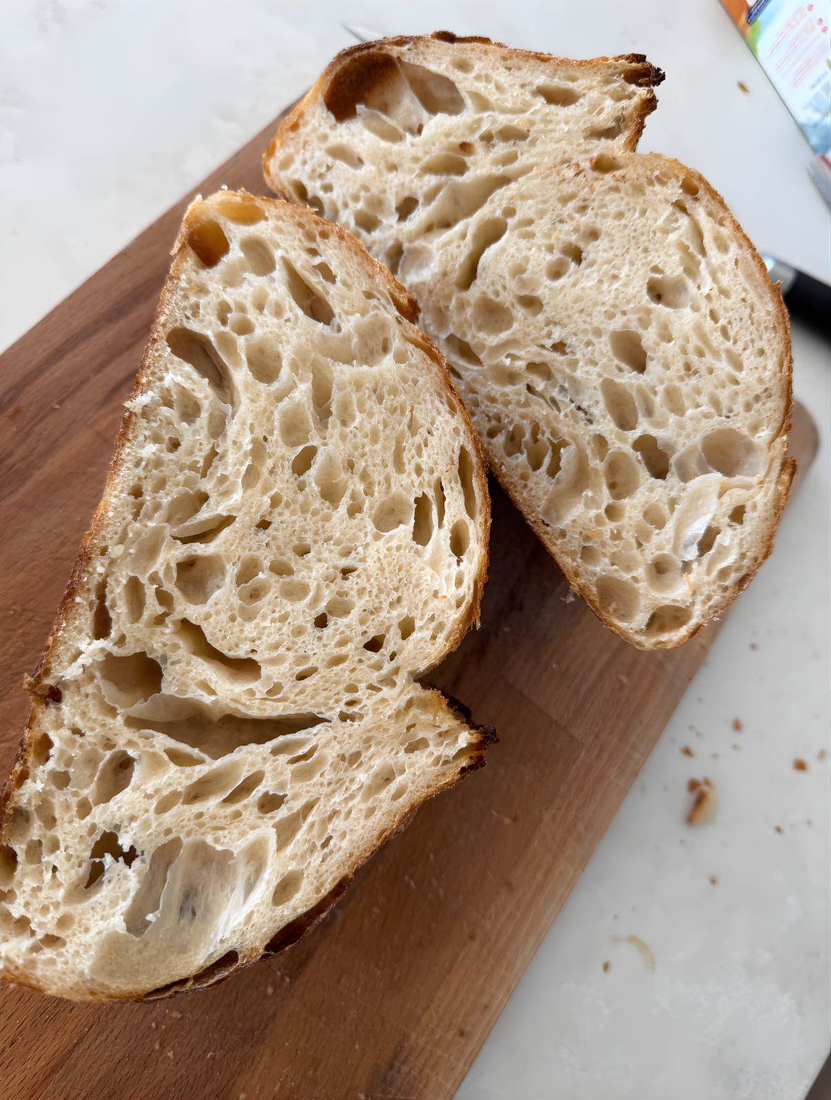 Sourdough Crumb Close-up
