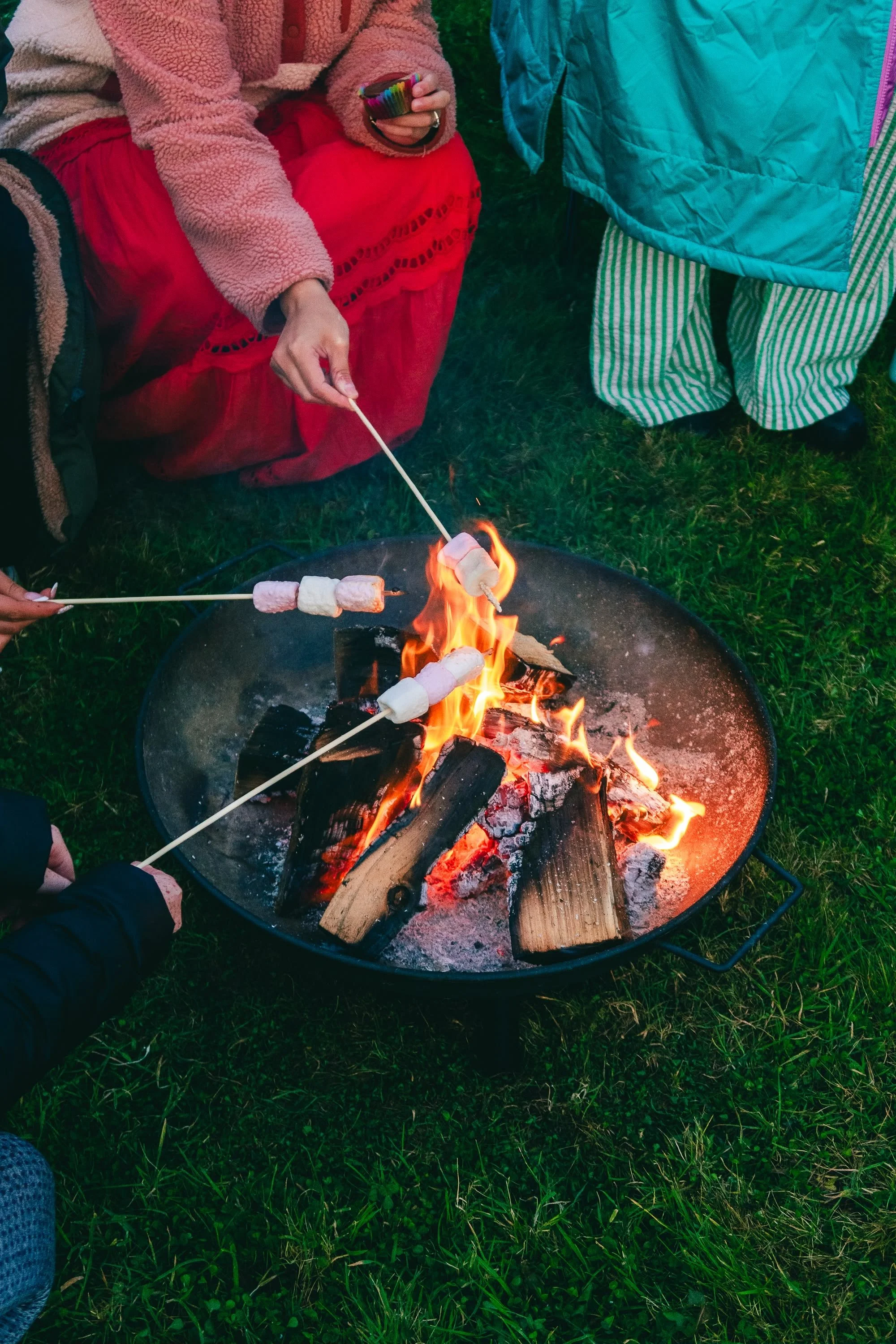 Bell tent at Camp De Lank surrounded by foxgloves