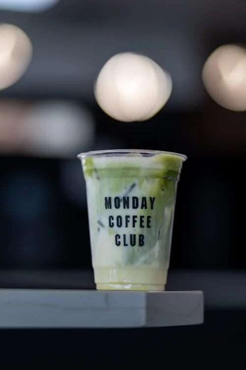 Kunafa Matcha at Monday Coffee Club Dearborn MI