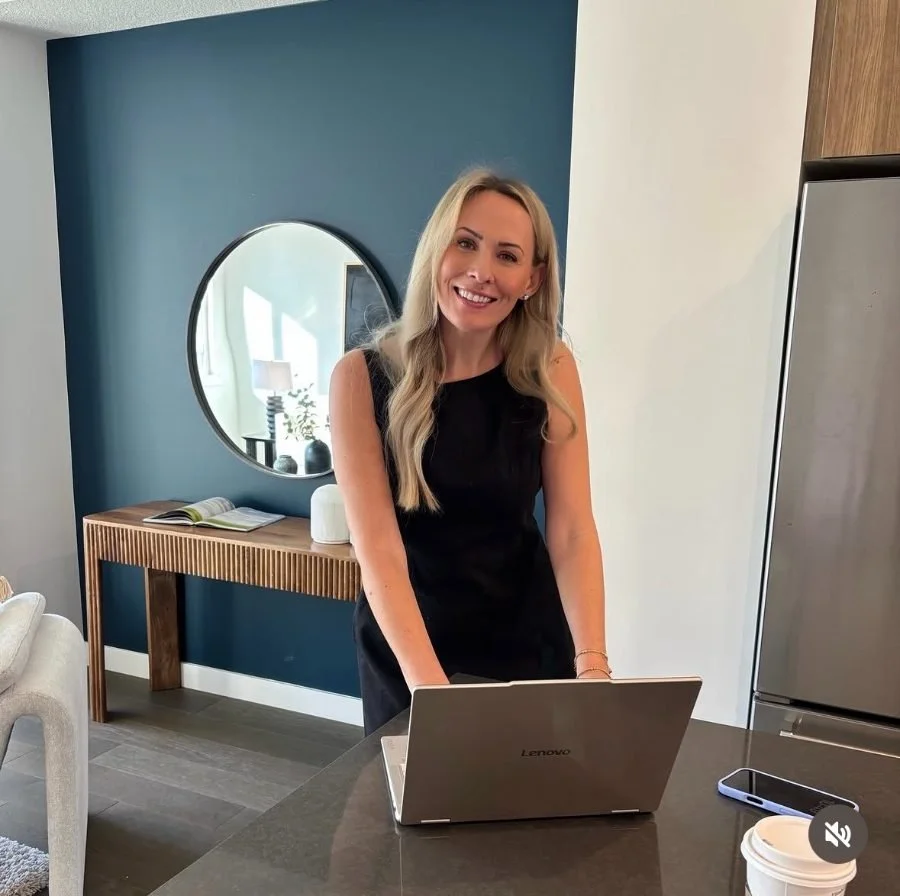 Elizabeth Rowe at work in a Calgary home