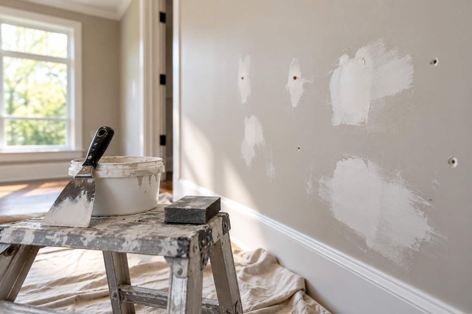 Professionally prepared interior ready for painting in North Georgia