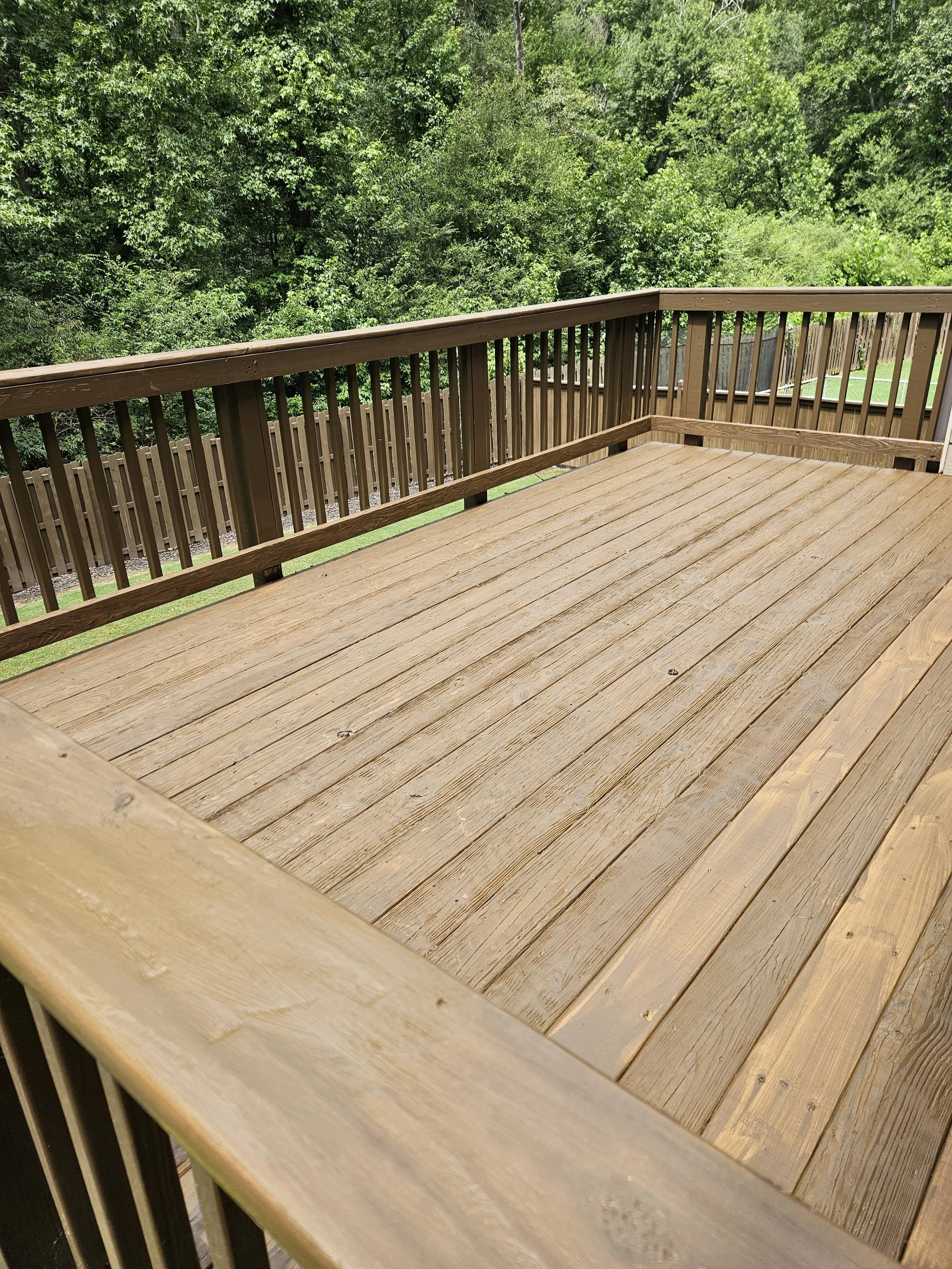 Deck and fence project by Hopewell Painting in North Georgia