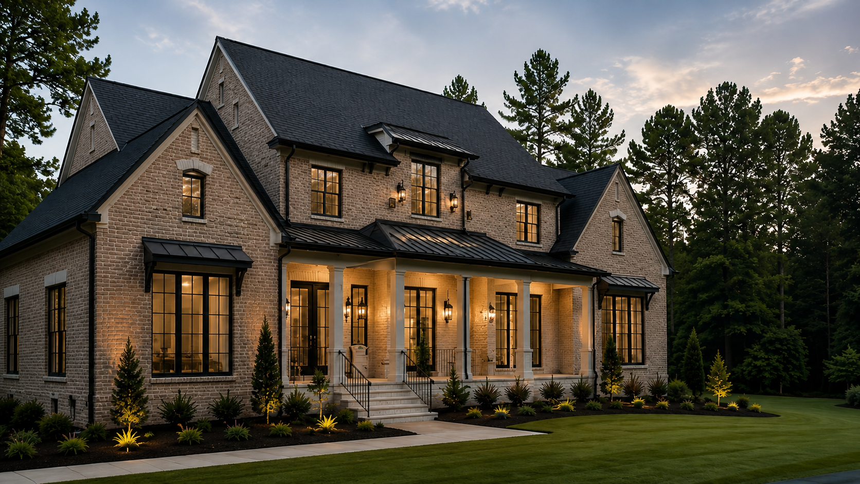 Modern farmhouse before exterior painting