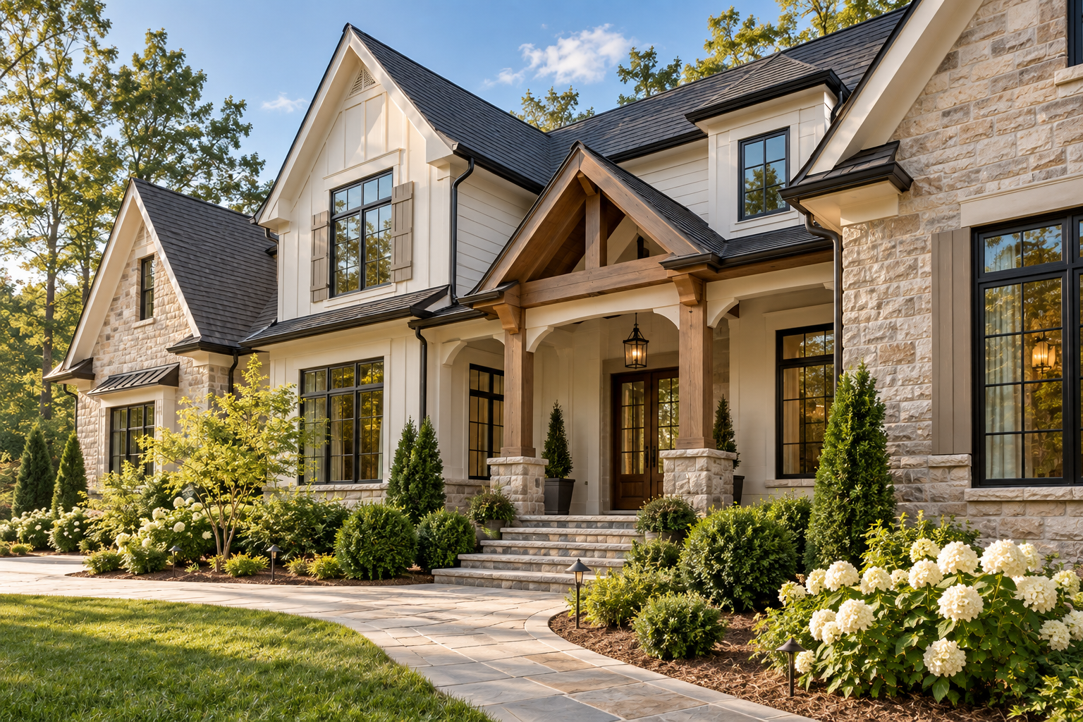 Exterior painting and color planning for a North Georgia home