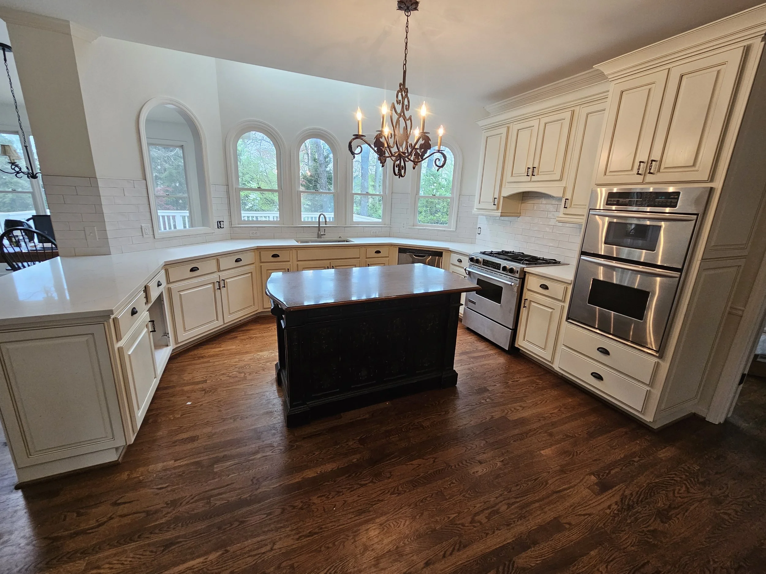 Cabinet refinishing project by Hopewell Painting in North Georgia