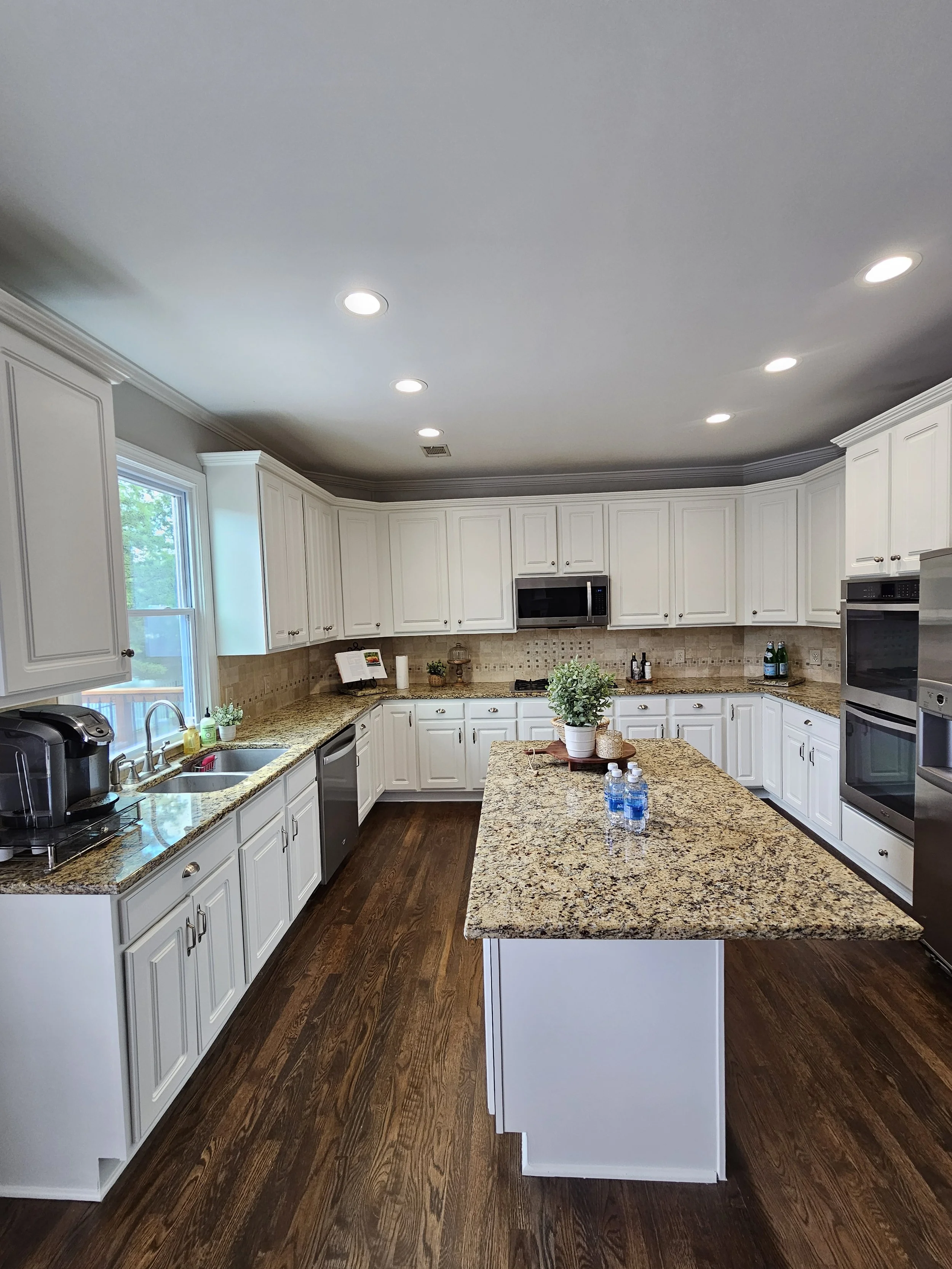 Cabinet refinishing project by Hopewell Painting in North Georgia