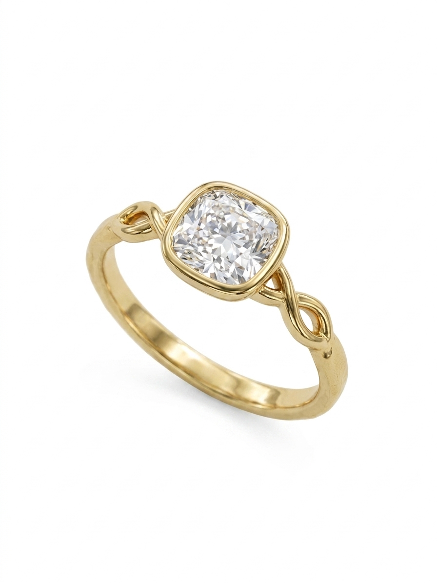 CAD engagement ring rendering