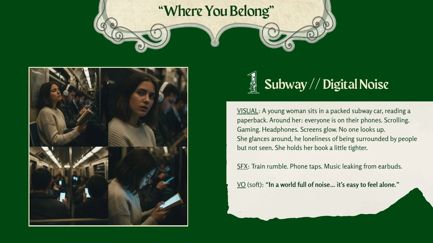 Where You Belong storyboard: digital noise