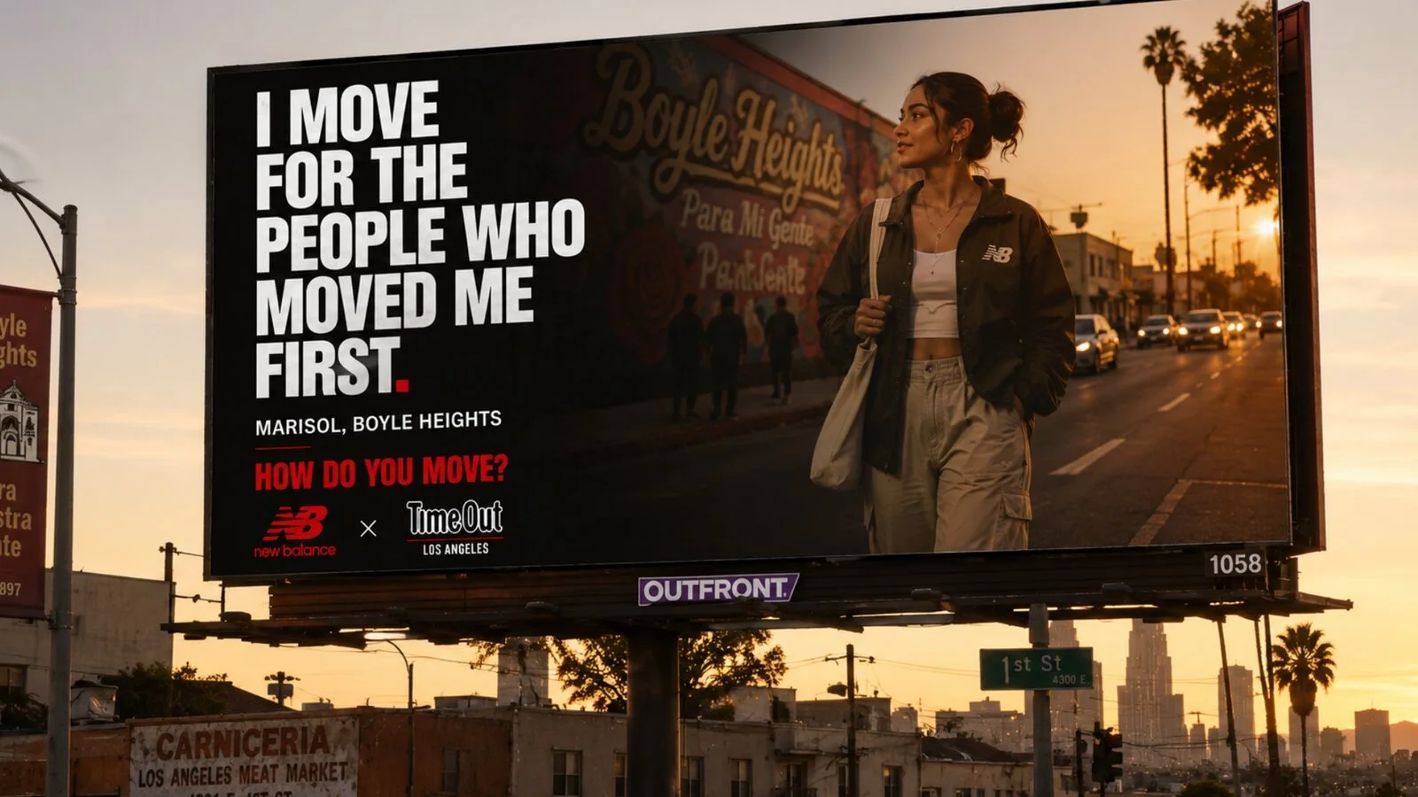 New Balance and Time Out Los Angeles out-of-home mockup