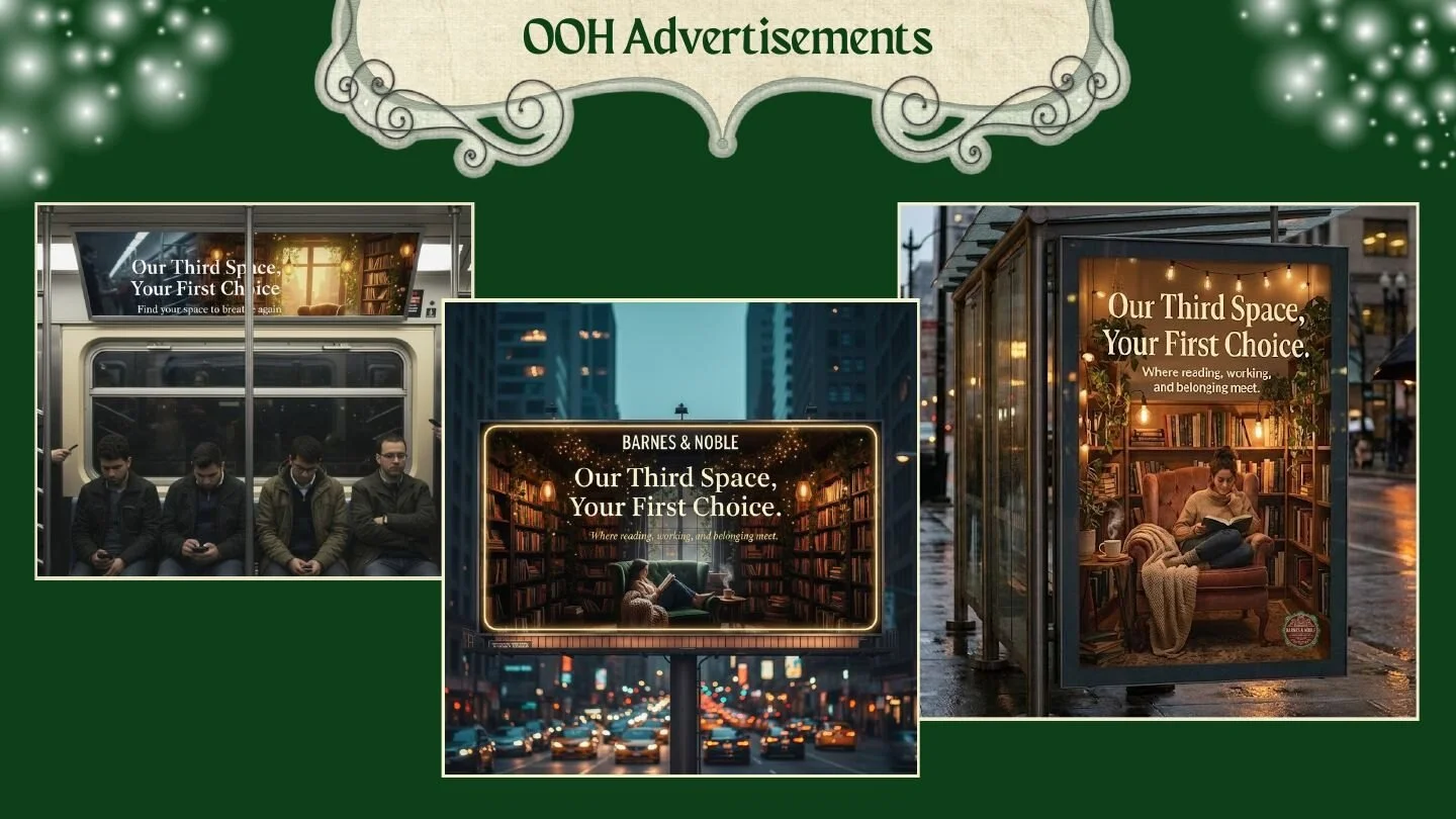 Barnes & Noble out-of-home campaign executions