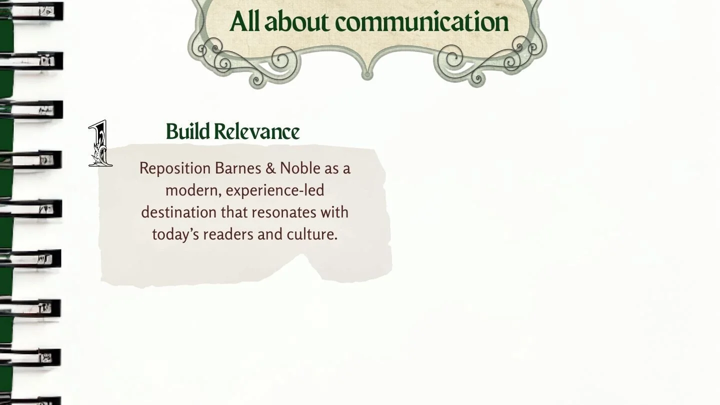 Barnes & Noble communication objectives