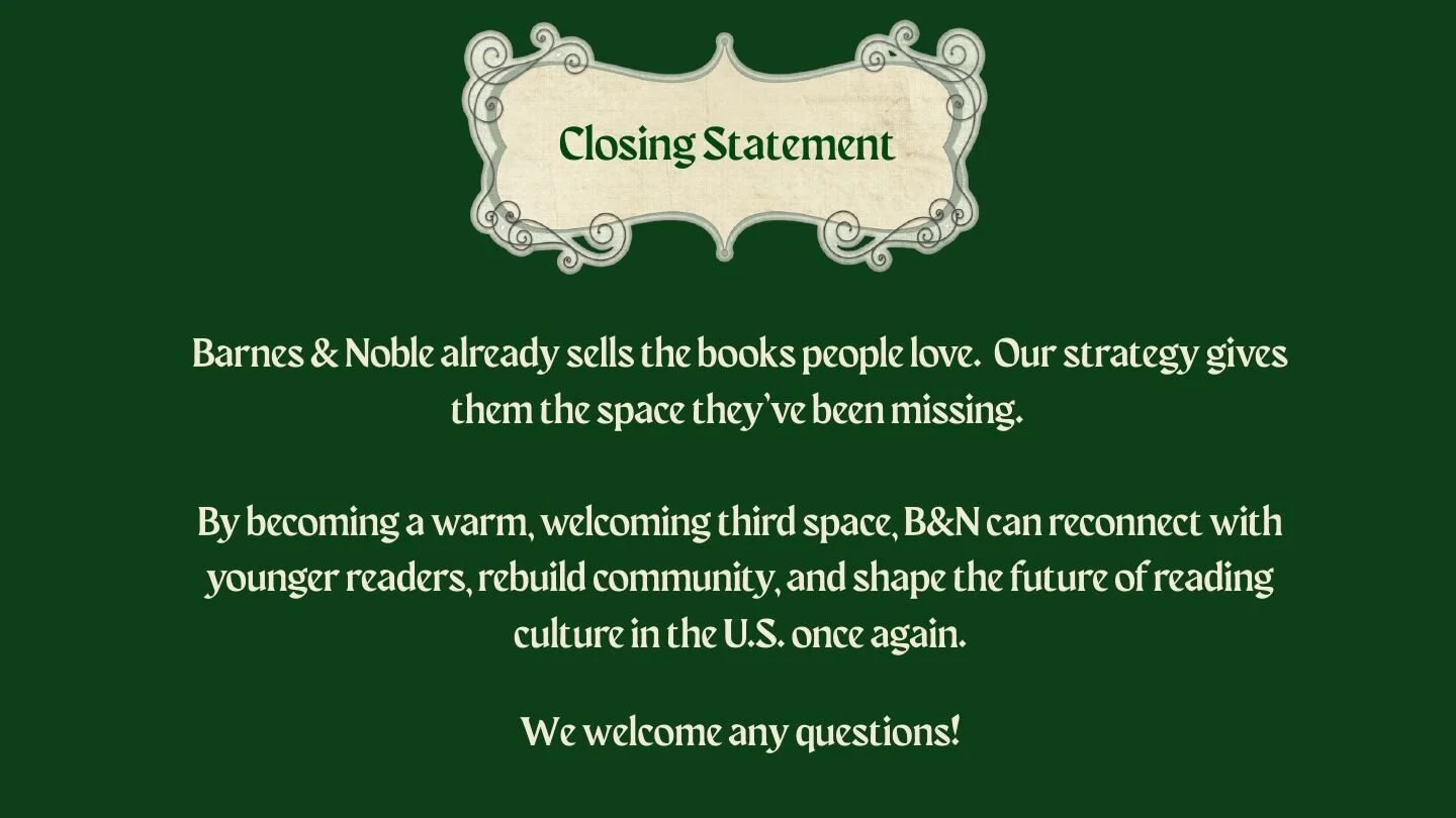 Barnes & Noble brand repositioning closing statement