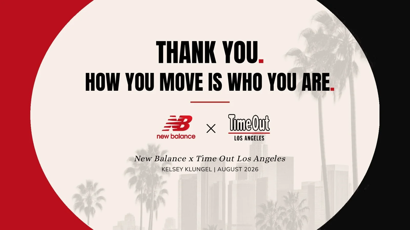 Closing campaign message: How You Move Is Who You Are