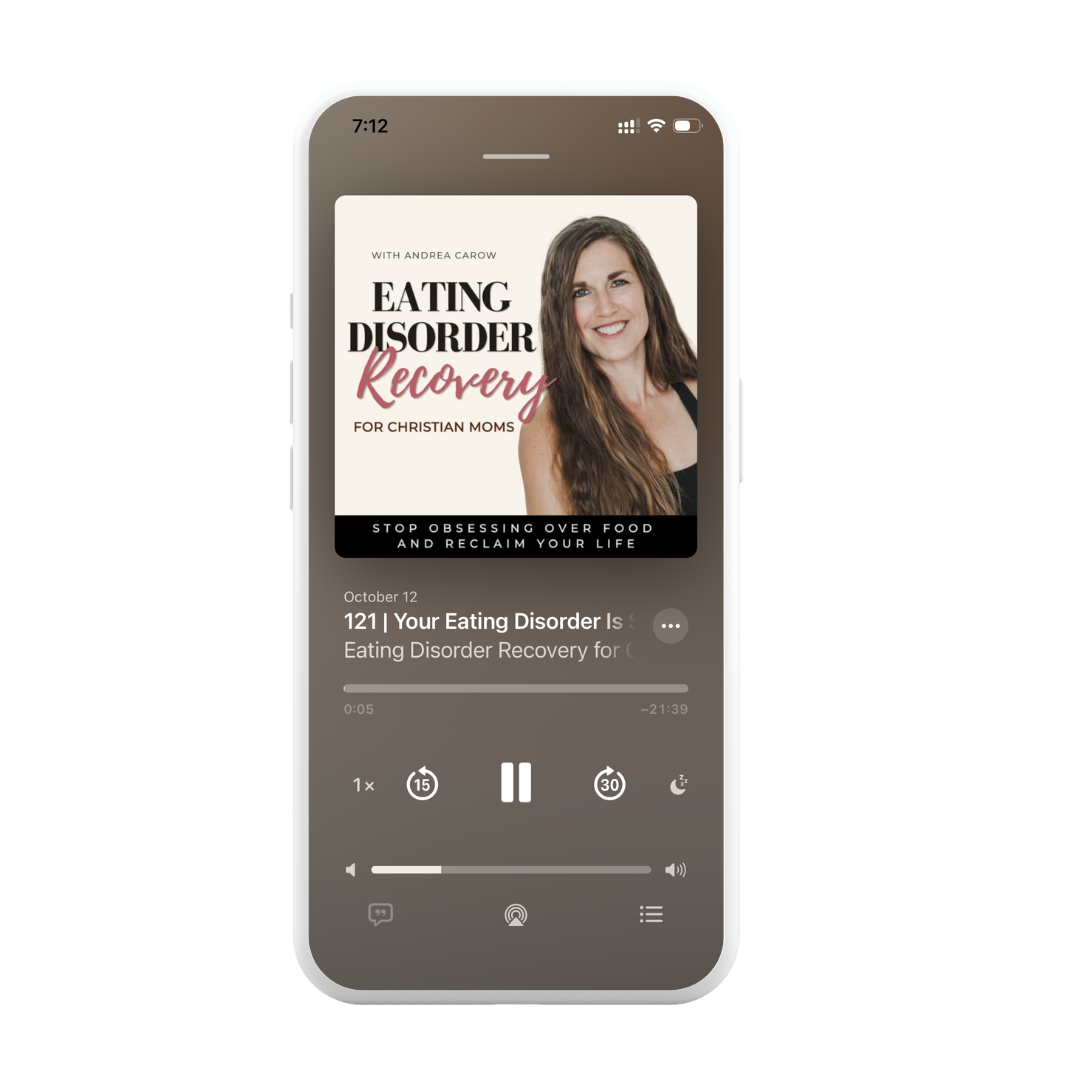 Eating Disorder Recovery for Christian Moms podcast displayed in a podcast player