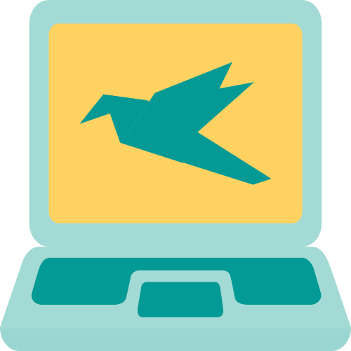 A laptop displaying the Yipiyap logo.