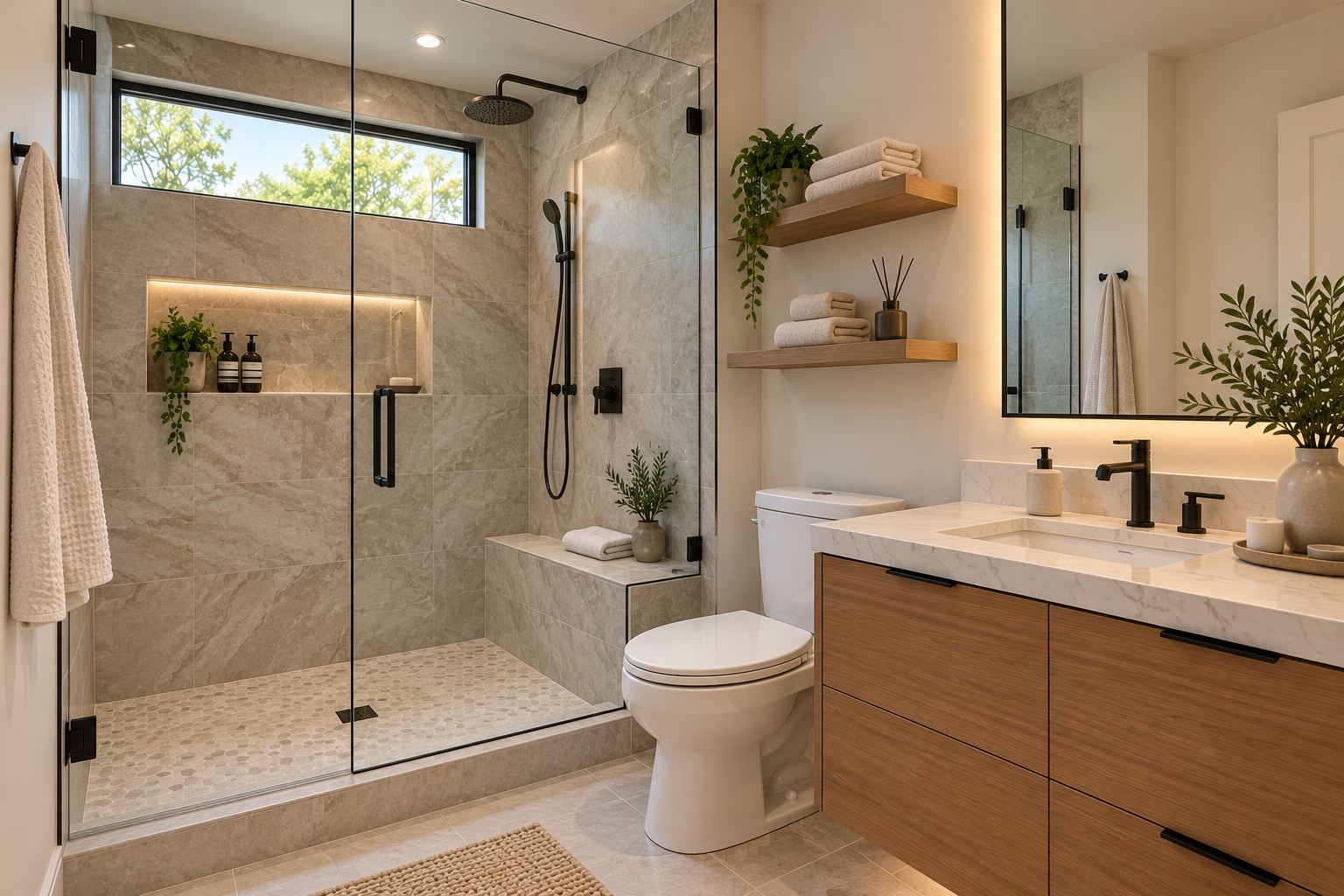 Walk-in shower remodeling in Bakersfield CA