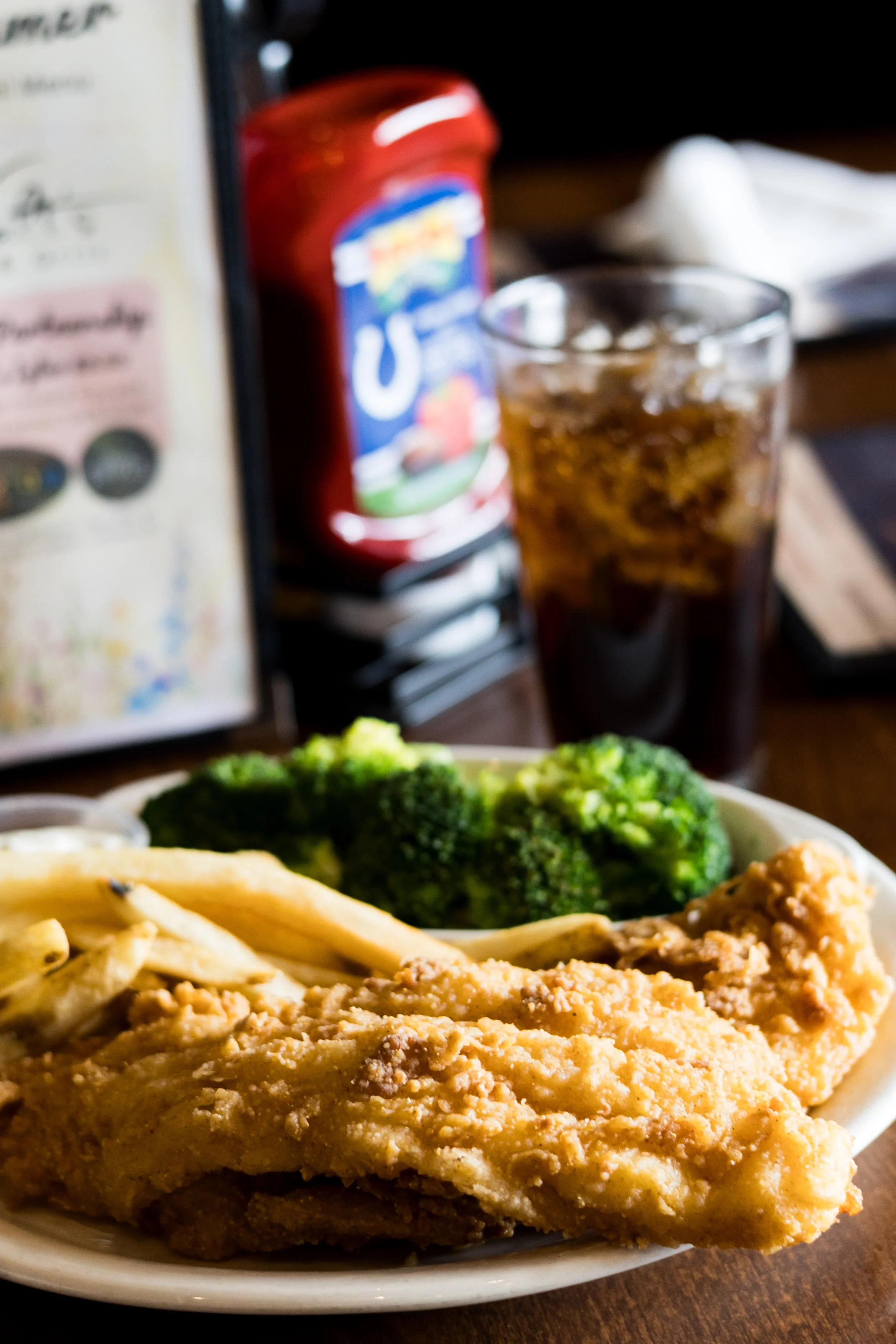 Catfish platter dinner from Walt’s Pub & Grill in West Lafayette