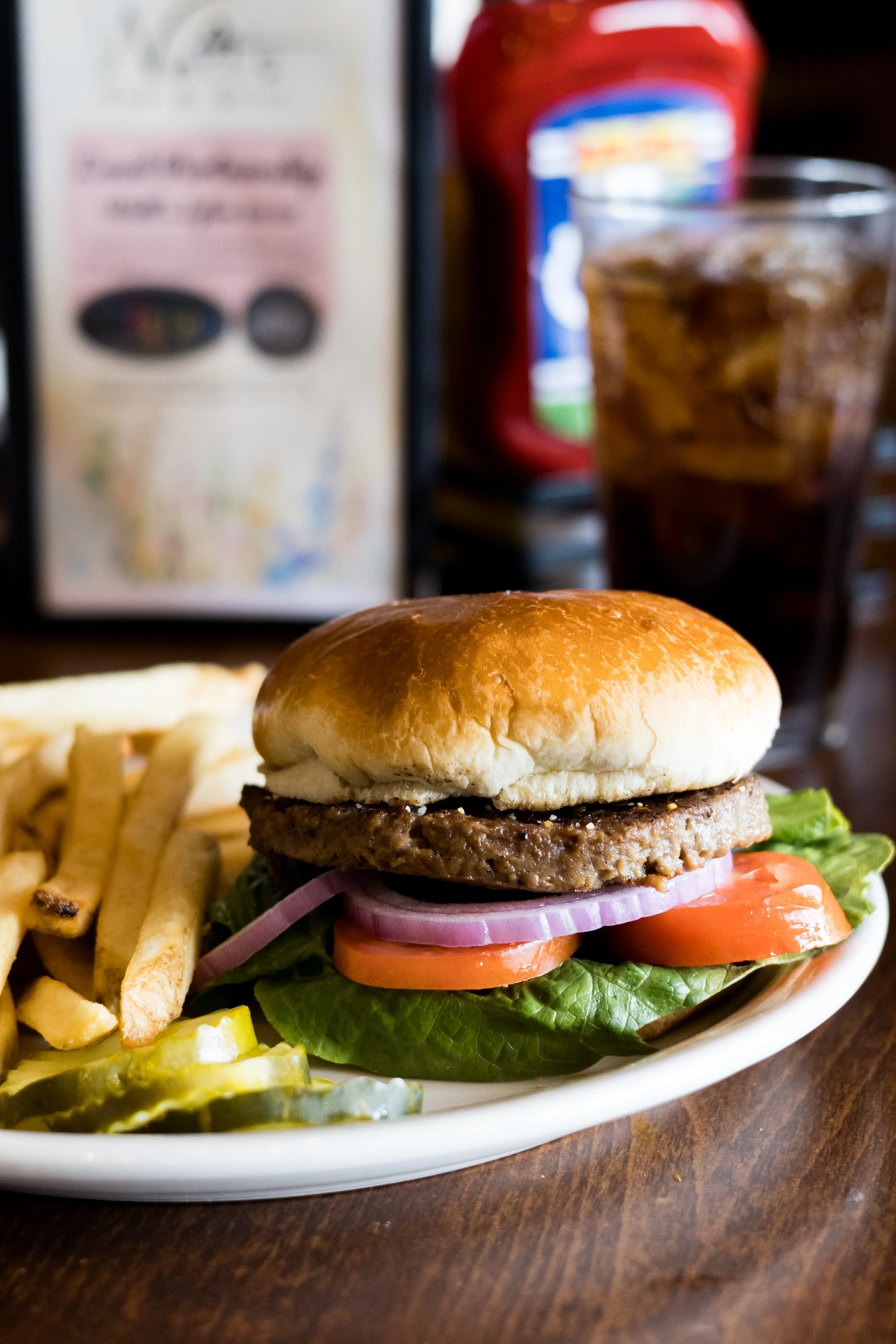 Vegan burger from Walt’s Pub & Grill in West Lafayette