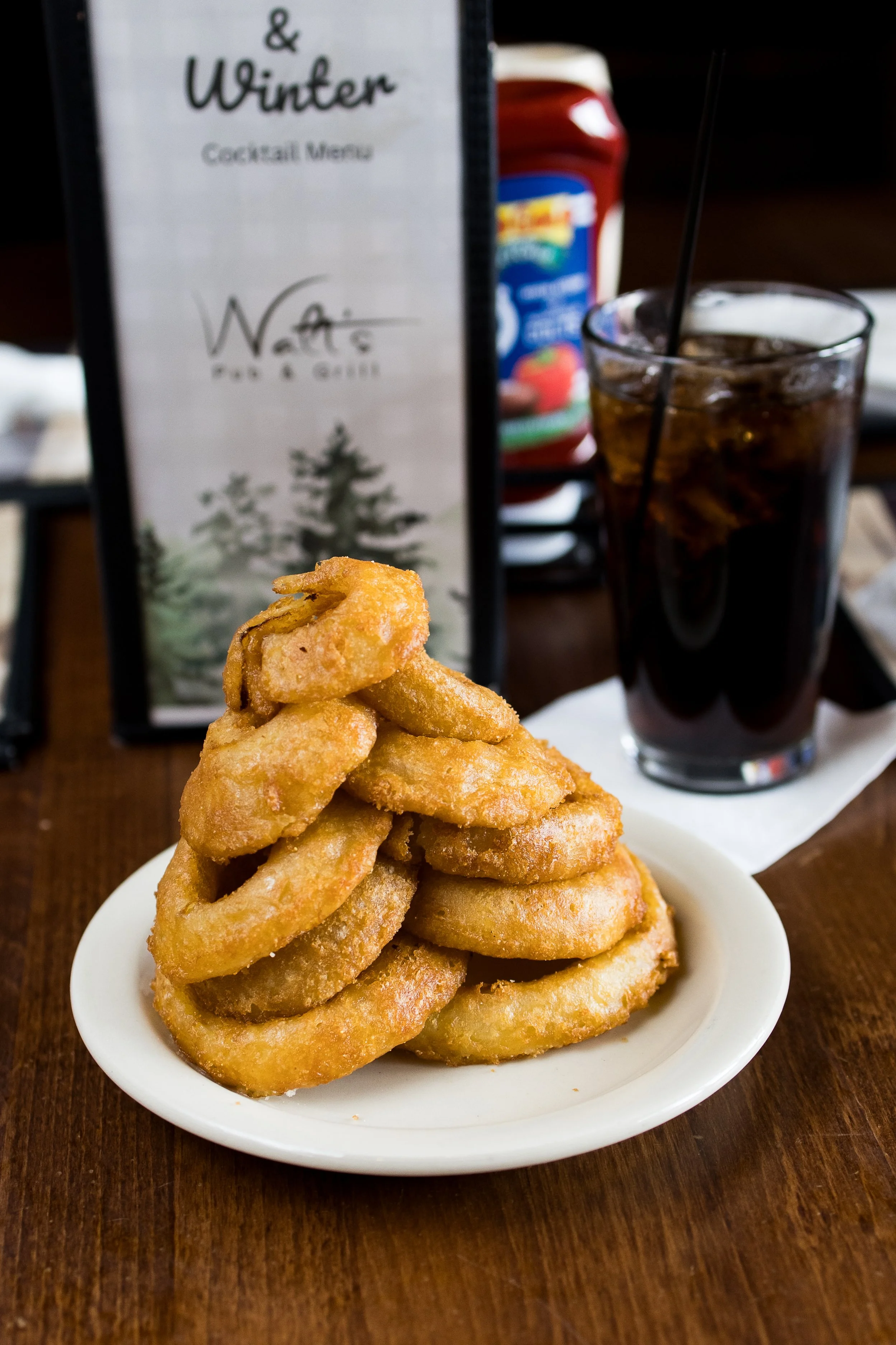 Onion rings from Walt’s Pub & Grill in West Lafayette